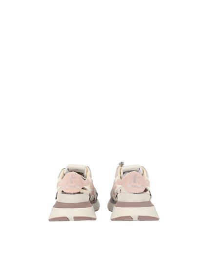 PREMIATA SNEAKERS LAURYN BEIGE/PINK/ANIMALIER