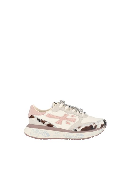 PREMIATA SNEAKERS LAURYN BEIGE/PINK/ANIMALIER