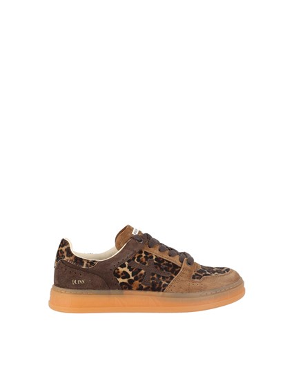 PREMIATA SNEAKERS QUINND BROWN/ANIMALIER LEO
