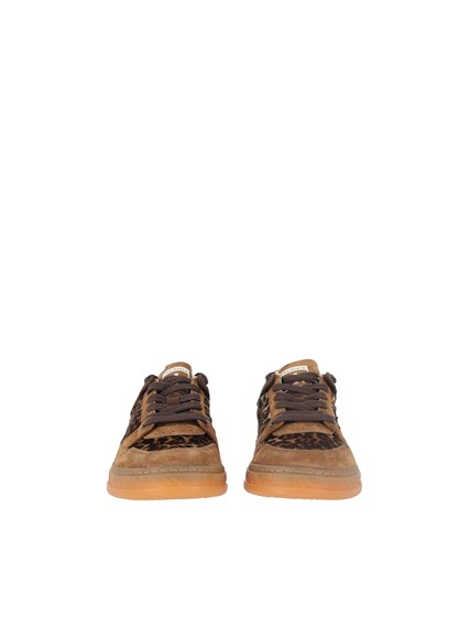 PREMIATA SNEAKERS QUINND BROWN/ANIMALIER LEO