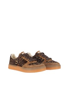 PREMIATA SNEAKERS QUINND BROWN/ANIMALIER LEO