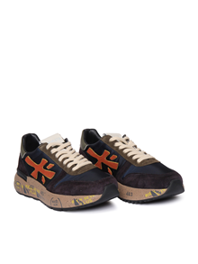 PREMIATA SNEAKERS MICK DARK BLUE/DARK BROWN/ORANGE