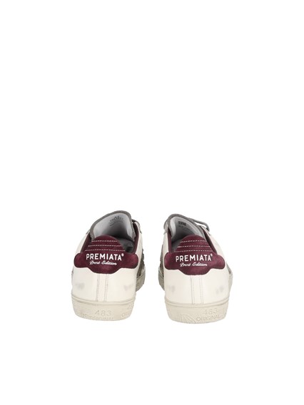 PREMIATA SNEAKERS STEVEN WHITE/GREEN/BURGUNDY