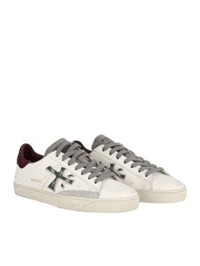 PREMIATA SNEAKERS STEVEN WHITE/GREEN/BURGUNDY