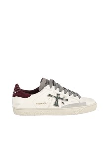 PREMIATA SNEAKERS STEVEN WHITE/GREEN/BURGUNDY