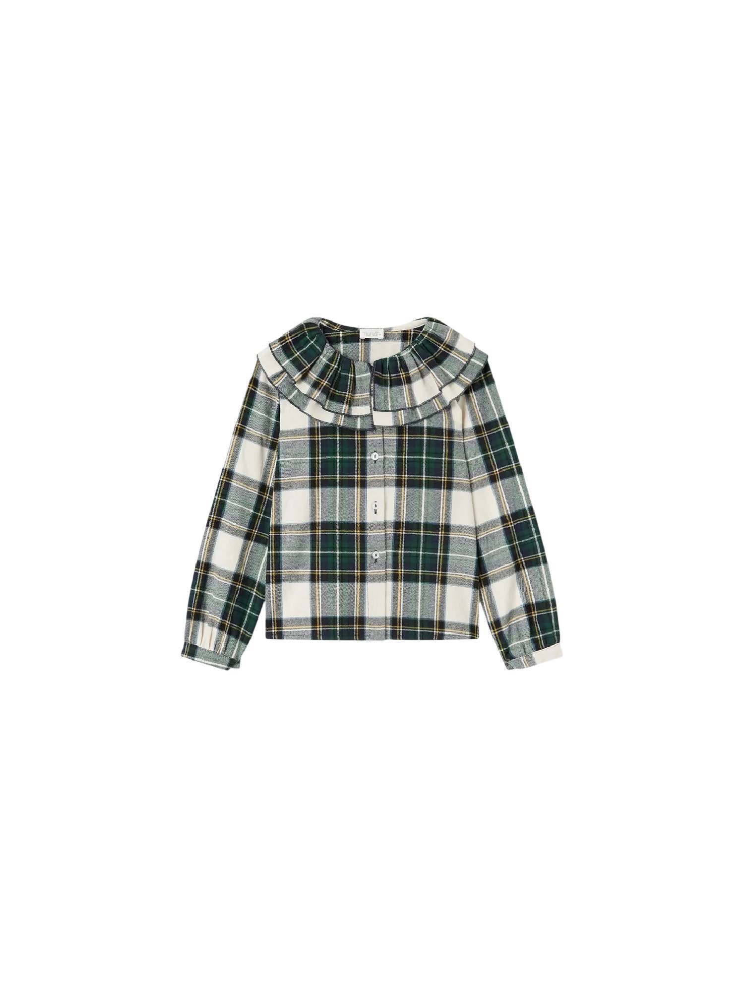 Nanán Kids' Green Tartan Blouse