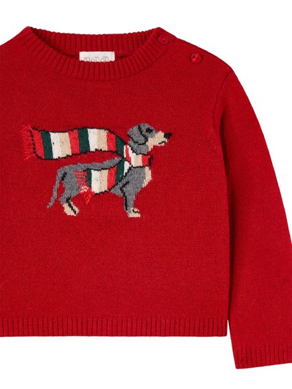 NANAN RED GRAPHIC CREW-NECK SWEATER