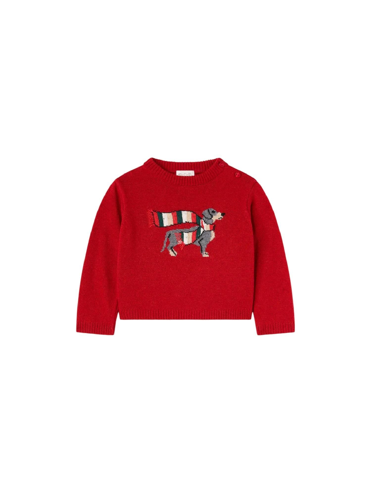 Nanán Kids' Red Graphic Crew-neck Sweater
