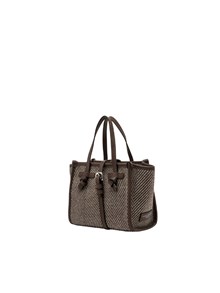 MARCELLA GIANNI CHIARINI FABRIC AND LEATHER BAG 19x15x10
