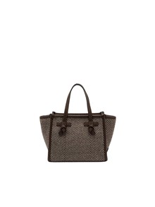 MARCELLA GIANNI CHIARINI FABRIC AND LEATHER BAG 19x15x10
