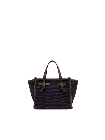MARCELLA GIANNI CHIARINI FABRIC AND LEATHER BAG 19x15x10