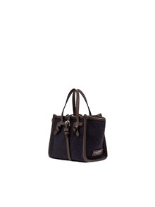 MARCELLA GIANNI CHIARINI FABRIC AND LEATHER BAG 19x15x10