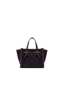 MARCELLA GIANNI CHIARINI FABRIC AND LEATHER BAG 19x15x10