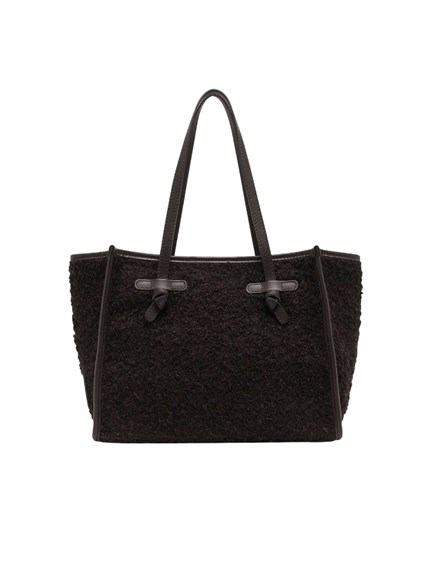 MARCELLA GIANNI CHIARINI FABRIC AND LEATHER BAG 33x25x13