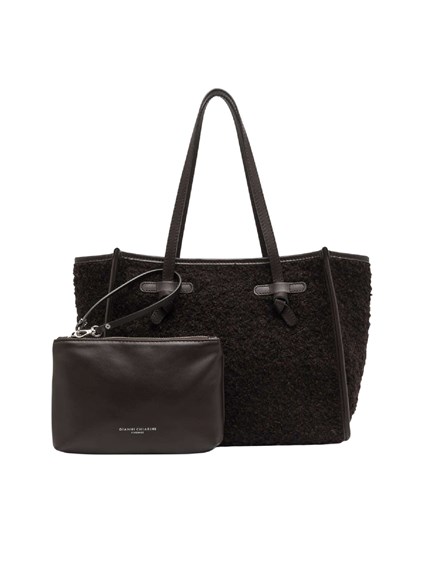 MARCELLA GIANNI CHIARINI FABRIC AND LEATHER BAG 33x25x13