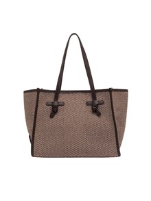 MARCELLA GIANNI CHIARINI FABRIC AND LEATHER BAG 33x25x13