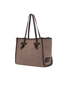 MARCELLA GIANNI CHIARINI FABRIC AND LEATHER BAG 33x25x13