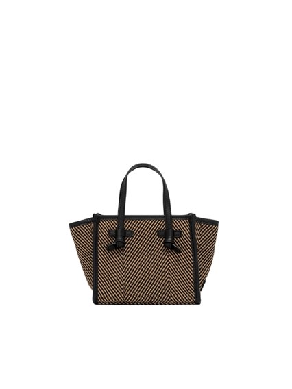 MARCELLA GIANNI CHIARINI LEATHER AND FABRIC BAG 19x15x10