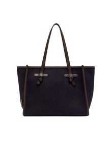 MARCELLA GIANNI CHIARINI FABRIC AND LEATHER BAG 33x25x13
