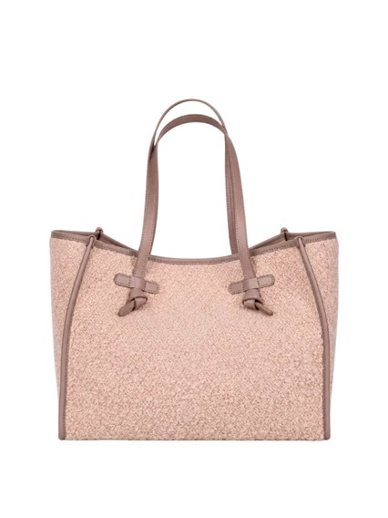 MARCELLA GIANNI CHIARINI FABRIC AND LEATHER BAG 33x25x13