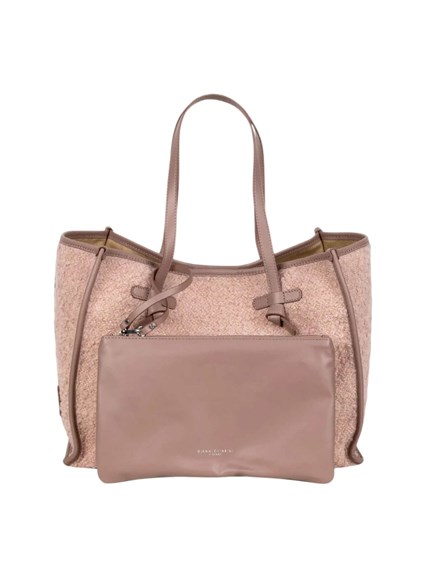 MARCELLA GIANNI CHIARINI FABRIC AND LEATHER BAG 33x25x13