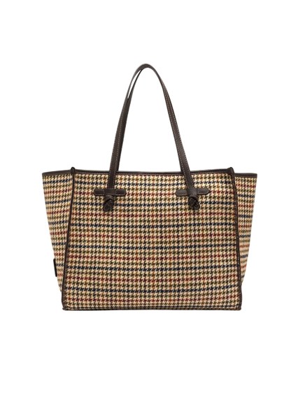 MARCELLA GIANNI CHIARINI FABRIC AND LEATHER BAG 38x31x16