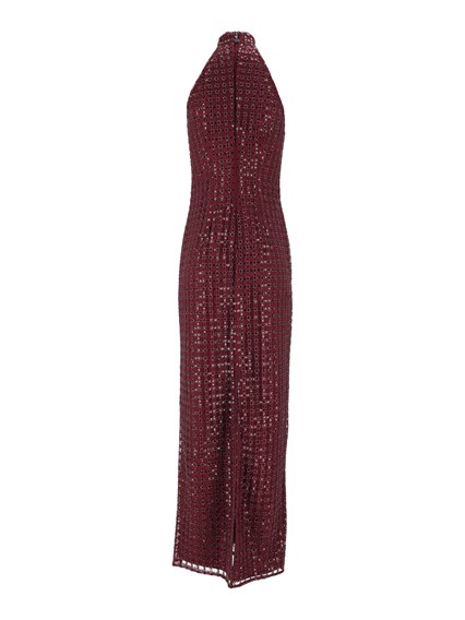 ROTATE BEADED MAXI DRESS Zinfandel (Tight Fit)