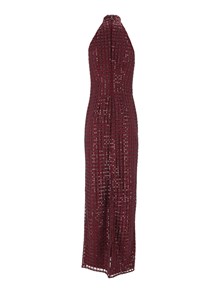 ROTATE BEADED MAXI DRESS Zinfandel (Tight Fit)