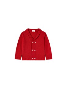 NANAN CARDIGAN ROSSO 06 MESI