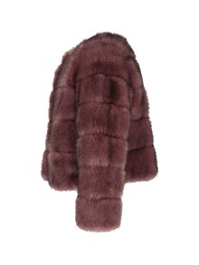 DIEGO M BOMBER IN FAUX FUR CON LAVORAZIONE AD INTARSIO