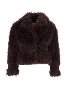 DIEGO M CAPPOTTINO IN FAUX MONGOLIA CON INSERTI IN FAUX REX