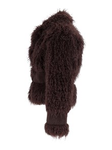DIEGO M CAPPOTTINO IN FAUX MONGOLIA CON INSERTI IN FAUX REX