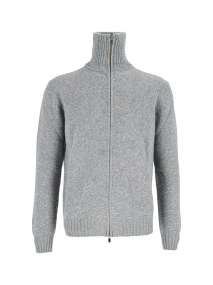 SETTE FILI CASHMERE High-neck zip-up knit jacket