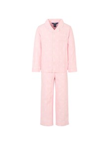 POLO RALPH LAUREN WOVEN LS & PANT SET HINT OF PINK