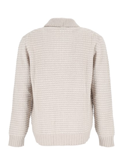 SETTE FILI CASHMERE Shawl-collar knit cardigan