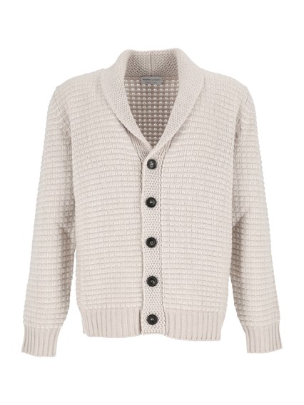 SETTE FILI CASHMERE Shawl-collar knit cardigan