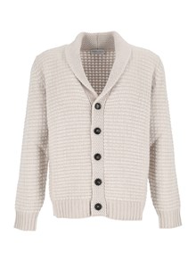 SETTE FILI CASHMERE Shawl-collar knit cardigan