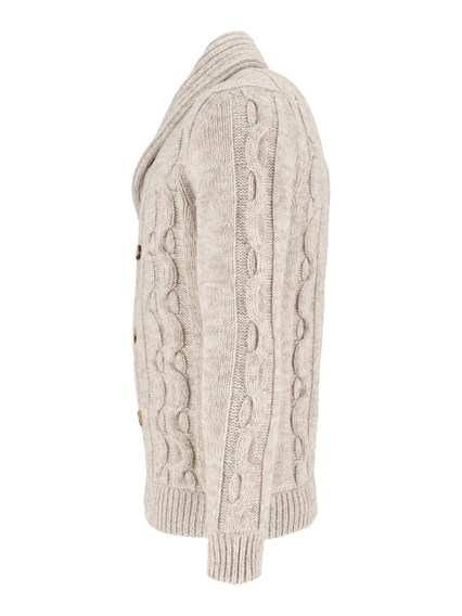 SETTE FILI CASHMERE Double-breasted cable-knit button cardigan