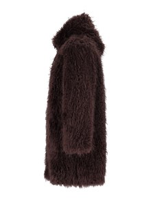 DIEGO M CAPPOTTINO IN FAUX MONGOLIA REVERSIBILE CON CAPPUCCIO