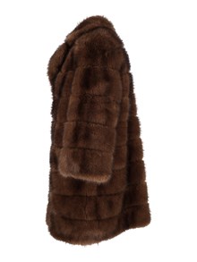 DIEGO M CAPPOTTO IN LONG FAUX FUR FODERATO CON MANICOTTI IN MAGLIA