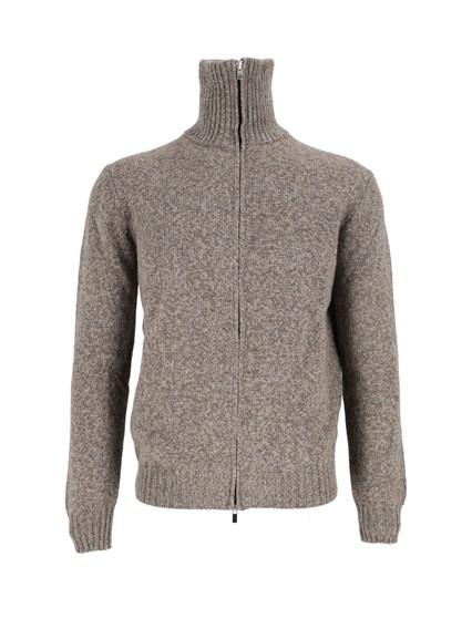 SETTE FILI CASHMERE High-neck zip-up knit jacket