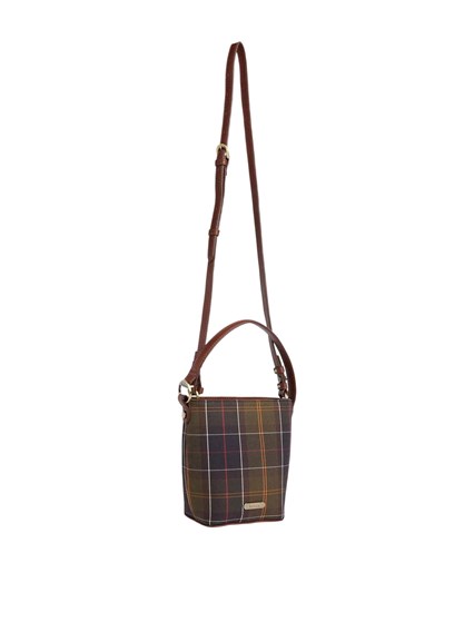 BARBOUR CEDAR MINI TARTAN BUCKET BAG