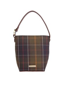 BARBOUR CEDAR MINI TARTAN BUCKET BAG