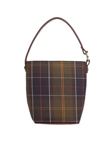 BARBOUR CEDAR MINI TARTAN BUCKET BAG