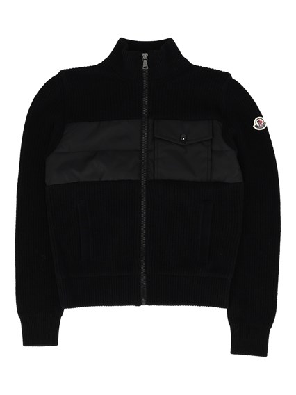 MONCLER ENFANT BLACK CARDIGAN