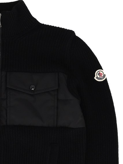 MONCLER ENFANT BLACK CARDIGAN