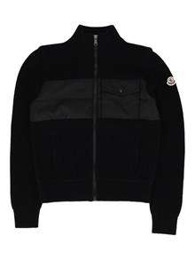 MONCLER ENFANT BLACK CARDIGAN