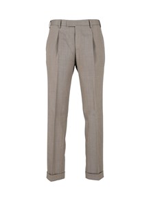 PT 01 Pantalone  - MASTER, 1 Pleat, Diagonal Pockets, Flap Back Pockets, Turn-Up