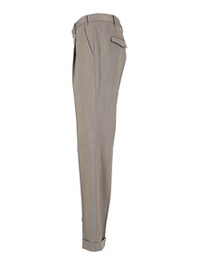 PT 01 Pantalone  - MASTER, 1 Pleat, Diagonal Pockets, Flap Back Pockets, Turn-Up