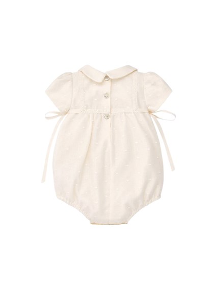 PAZ RODRIGUEZ WOVEN NEWBORN ROMPER "ESENCIAL"